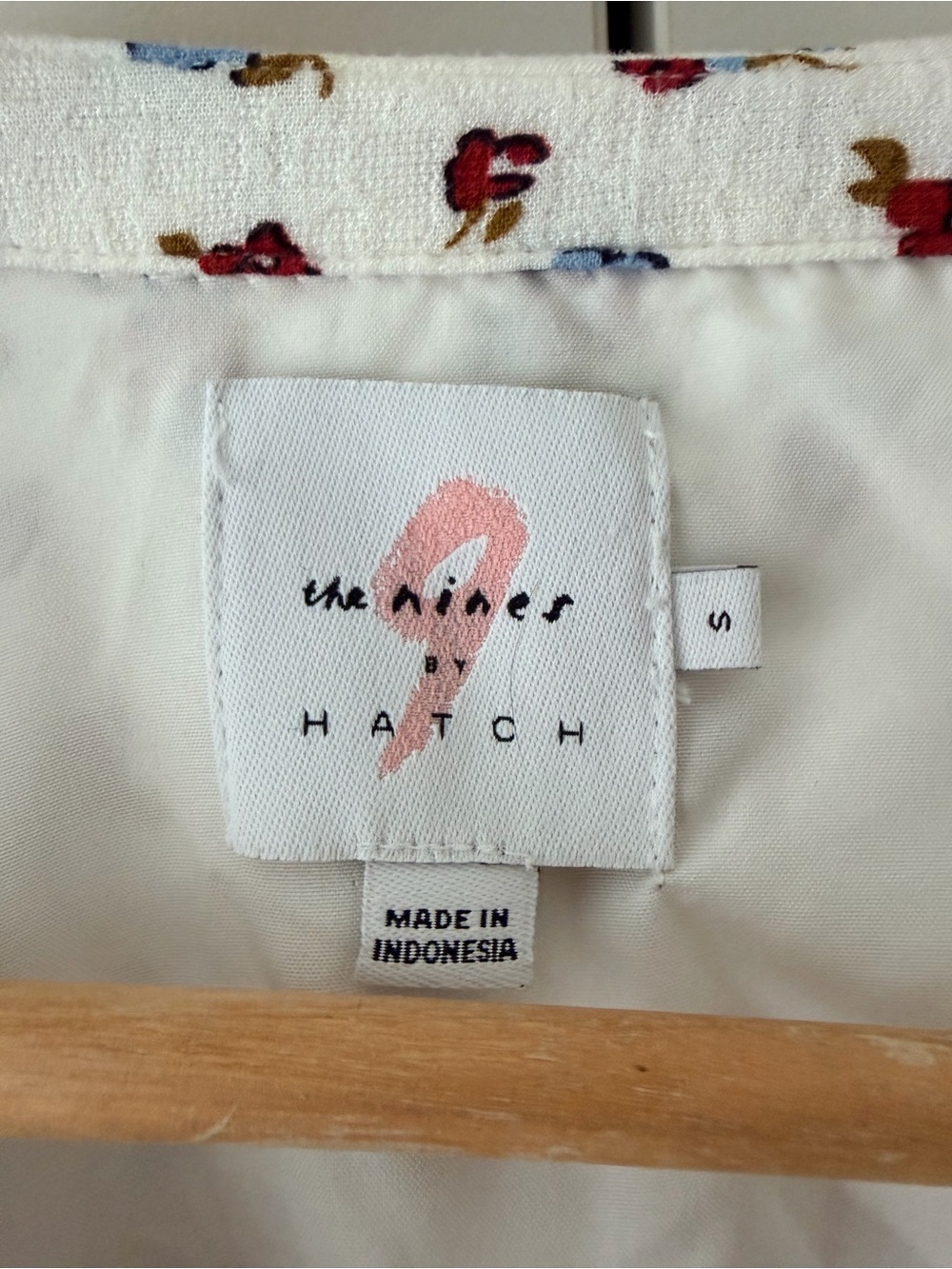 Hatch White Midi Dress with Navy & Red Floral Print - Picture 3 of 9